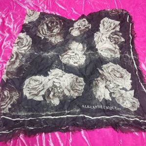 Alexander McQueen Floral Print Scarf
